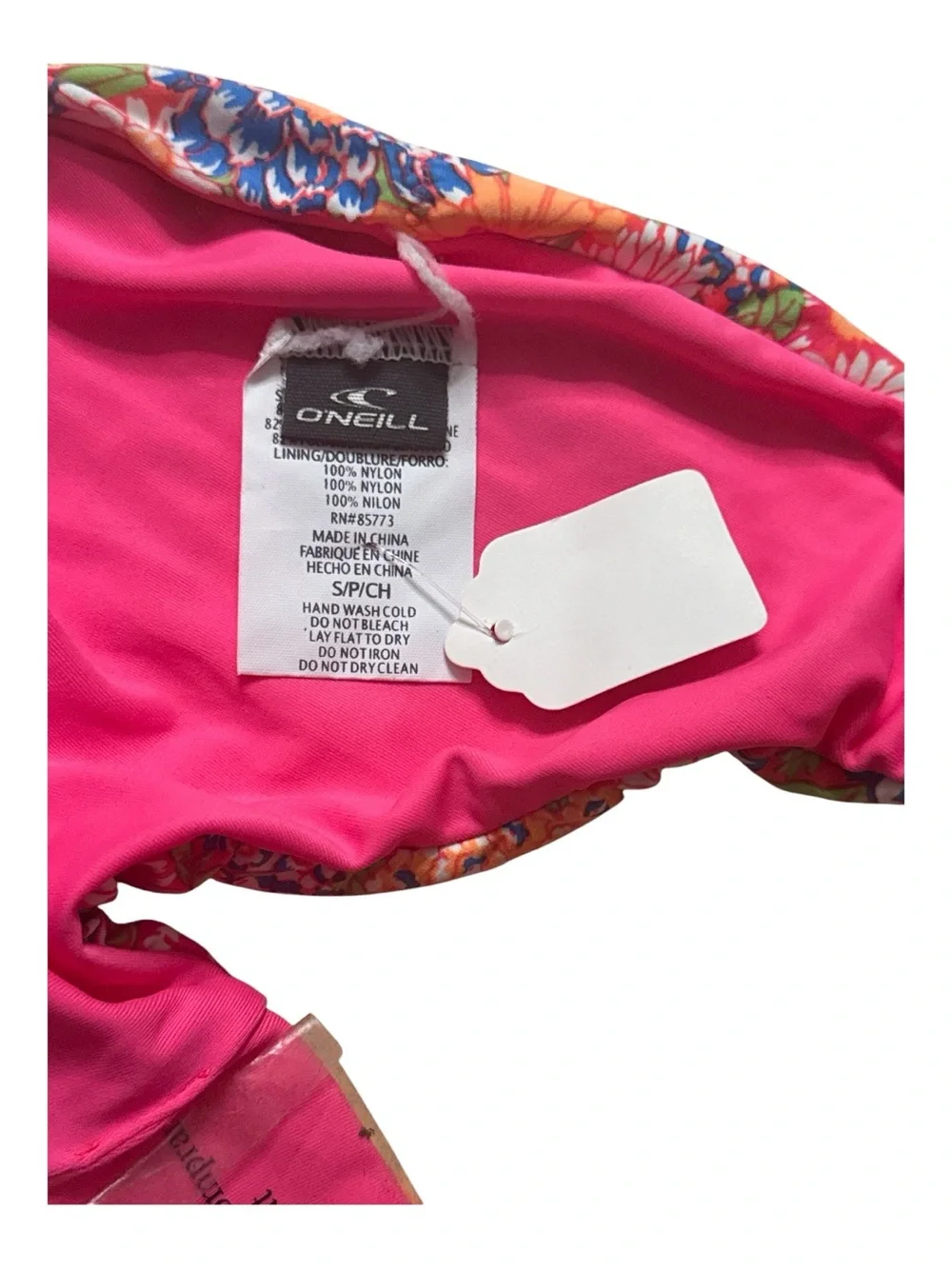 O'Neill Pink Floral Print Women's Bikini Bottom Size Small - Picture 3 of 3
